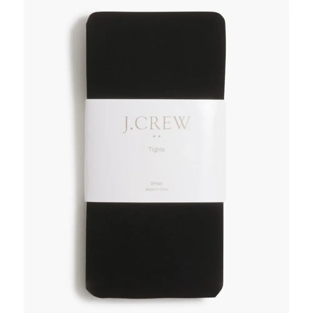 J.Crew Factory Women's Polyamide Blend Semi-Opaque Tights CD815 Black Size L NWT